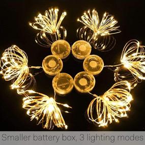 img 2 attached to 🧚 Fairy String Lights: 18 Pcs 20 LED Flickering Waterproof Firefly Lights - 3 Flashing Modes, Battery Operated - DIY Party Wedding Christmas Decor