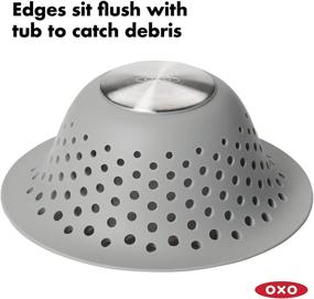 img 1 attached to Efficient Drain Protection for Showers & Tubs: 🛀 OXO Good Grips Silicone Shower & Tub Drain Protector