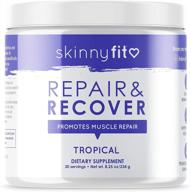 🍹 skinnyfit repair & recover: женский порошок bcaa с разветвленными аминокислотами. предтренировочный, интратренировочный и послетренировочный препарат для повышения выносливости, помощи в восстановлении мышц. тропический вкус, 30 порций. логотип