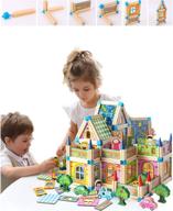 🏗️ enhance creativity with architect building blocks wooden 128pcs - building fun for all ages! logo