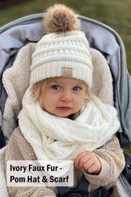 img 1 attached to Набор модных шарфиков для девочек - детские вязаные головные повязки и аксессуары