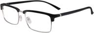 👓 occi chiari men's semi rim reading glasses with magnification options: 0, 1.0, 1.25, 1.5, 2.0, 2.25, 2.5, 3.0, 3.5, 4.0, 5.0, 6.0 logo