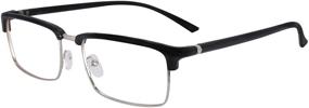 img 4 attached to 👓 OCCI CHIARI Men's Semi Rim Reading Glasses with Magnification Options: 0, 1.0, 1.25, 1.5, 2.0, 2.25, 2.5, 3.0, 3.5, 4.0, 5.0, 6.0