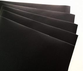 img 2 attached to 🖤 High-Quality Black (Matte) Vinyl Sheets - 5-Pack, 12"x12" - Outdoor/Permanent Adhesive