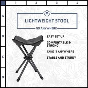 img 2 attached to 🏕️ STANSPORT - Deluxe Portable Camping Stool with 4 Legs, Lightweight and Compact for Outdoor Use