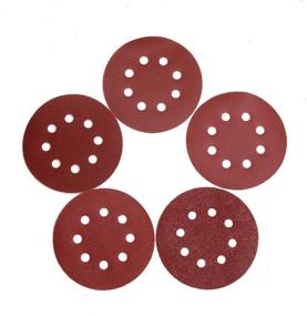 img 4 attached to 🪓 Luckyway 100-Piece Sandpaper Set for Random Orbital Sander - 5 Inch 8 Hole Hook and Loop Adhesive Sanding Discs with 60 120 180 240 320 Grits