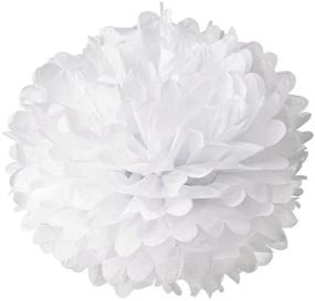 img 1 attached to 🌸 Tissue Hanging Paper Pom-poms Flower Ball: Fuchsia, Pink, and White Wedding Party Outdoor Decoration Kit