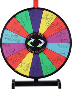 img 3 attached to 🎡 Exciting WinSpin 18-inch Round Tabletop Color Prize Wheel - Play the 14 Clicker Slots & Customize Fortune Design - Perfect for Carnival Spin Games