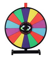 🎡 exciting winspin 18-inch round tabletop color prize wheel - play the 14 clicker slots & customize fortune design - perfect for carnival spin games логотип