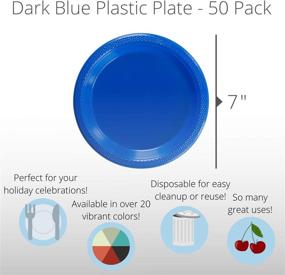 img 3 attached to 🍽️ Premium Inch Plastic Dessert Plates for Food Service Equipment & Disposable Supplies