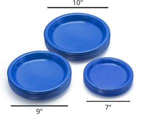 img 1 attached to 🍽️ Premium Inch Plastic Dessert Plates for Food Service Equipment & Disposable Supplies