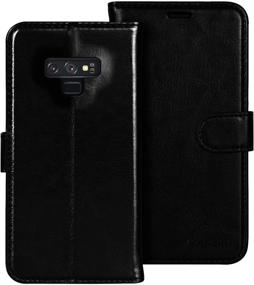 img 3 attached to High-Quality Galaxy Note 9 Wallet Case, 6.4 inch, with Included Screen Protector - MONASAY Flip Folio Leather Cell Phone Cover and Credit Card Holder for Samsung Galaxy Note 9