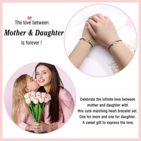 img 3 attached to Соединяйте их: браслеты "Сердечные Желания", идеальный подарок на день рождения и Рождество для мамы и дочери.