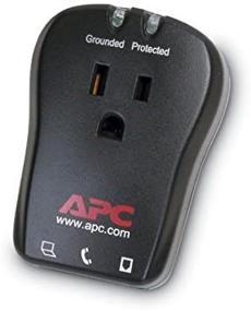 img 1 attached to 🔌 Reliable APC P1T 120V Portable Surge Protector in Sleek Black Design