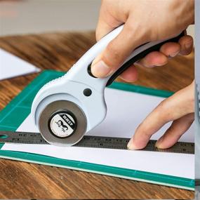 img 1 attached to 🔪 Mr. Pen - 45mm Fabric Cutter with Extra Blade, Rotary Cutter for Fabric and Leather, Fabric Rotary Cutting Tool, Sewing Rotary Cutter Wheel