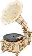 🎵 robotime classic gramophone hand cranking 3 speed: authentic vintage music experience at your fingertips logo