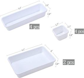 img 3 attached to 🗄️ BakerySupply Interlocking Drawer Organizers for Office, Bathroom, Kitchen, Makeup - Set of 10