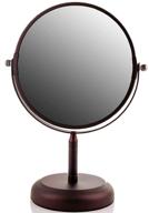 🔍 ovente 7'' tabletop vanity makeup mirror, spinning double sided round magnifier in antique bronze – ideal for dressers, vanity, office & bathroom – 1x & 5x magnification. logo