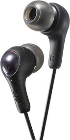 img 4 attached to Черные наушники JVC Gumy Earbud - мощный звук, надежная посадка, комфортабельные с силиконовыми вставками S/M/L.