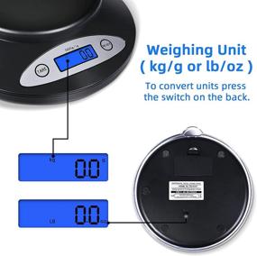 img 1 attached to 🍽️ THINKSCALE Digital Kitchen Scale with Bowl - Accurate 5000g/11lb x 0.1oz, Perfect for Cooking, Baking, and Weight Loss - Back-lit LCD Display, Tare Feature and 2 Modes