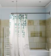 🚿 matt black artiwell l-shaped shower curtain rod with ceiling support - ideal for bathroom bathtub corner showers logo