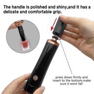 💅 electric nail lacquer shaker & eyelash glue mixer, handsfree time saving tool for eyelash extensions with 2 connectors and 8 caliber sizes, evenly mixing liquid (black) logo