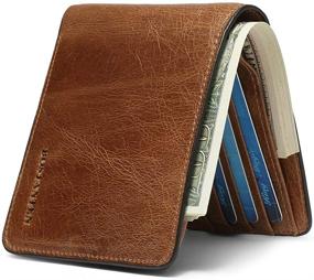 img 3 attached to BOSTANTEN Genuine Leather Wallets Blocking Men's Accessories for Wallets, Card Cases & Money Organizers