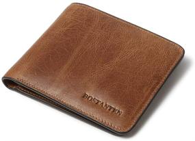 img 4 attached to BOSTANTEN Genuine Leather Wallets Blocking Men's Accessories for Wallets, Card Cases & Money Organizers