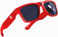 govision royale camcorder sunglasses: ultra hd, water resistant eyeglasses with wide angle view – 8mp, lightweight frame, red logo