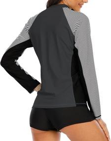 img 3 attached to 👙 Halcurt Women's Swimwear: Sleeve Swim Suit, Swimsuits & Cover Ups for Women's Clothing