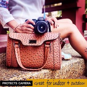 img 3 attached to 📷 Stylish Camera Bags for Women: Versatile Leather Top-Handle Handbags and Purses with Removable Padded Case