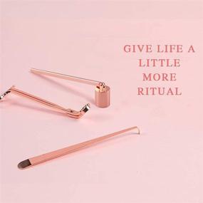 img 4 attached to 🕯️ Enhance your Candle Experience with Vincidern Candle Accessory Set: Wick Trimmer, Cutter, Snuffer, and Dipper Rose Gold (Gift Package)