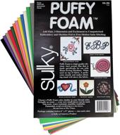 sulky of america 12 color 3mm puffy foam assortment, 6x9 (45100s): vibrant craft accessory for embroidery and fabric design logo