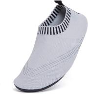 🧦 plzensen boys girls home slipper socks - lightweight knit indoor house socks with non-slip rubber sole for kids logo