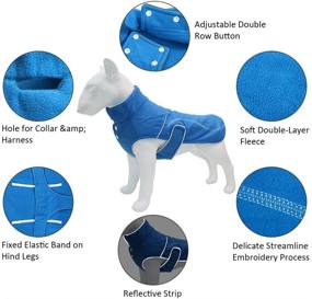 img 2 attached to 🐾 BLXL Dog Jacket: Lightweight and Cozy Coat for Small Medium Large Dogs - Ideal Dog Clothes for Girls and Boys, Soft Warm Double-Layer Fleece Vest for Indoor and Outdoor Use