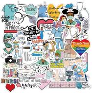 🩺 nurse angell stickers (50pcs) - adhesive vinyl waterproof stickers for laptop, skateboard, water bottles, computer & phone - celebrate hospital heroes logo