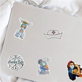 img 3 attached to 🩺 Nurse Angell Stickers (50pcs) - Adhesive Vinyl Waterproof Stickers for Laptop, Skateboard, Water Bottles, Computer & Phone - Celebrate Hospital Heroes
