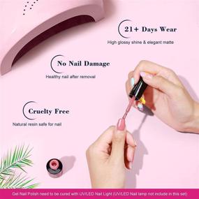 img 2 attached to 💅 BabeNail Gel Nail Polish Set: 12 Colors + Base, Glossy & Matte Top Coat - Nude Gray Pink Glitter Soak Off for 21+ Days Lasting Nails - Perfect Festival Gift for Her