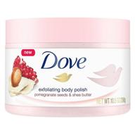 🧖 dove exfoliating body polish body scrub: pomegranate and shea 10.5 oz – revealing smooth and rejuvenated skin logo