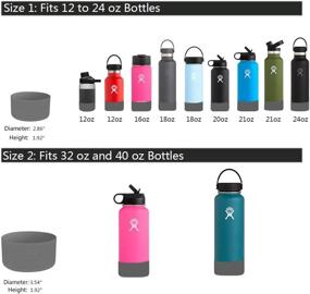 img 2 attached to Hydro Flask Protective Silicone Sleeve - Enhances Grip, Fits Simple Modern, Takeya, MIRA, Iron Flask & Other Water Bottles - Anti-Slip Bottom Cover - Portable Pet Bowl for Traveling with Dogs and Cats