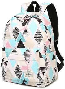 img 3 attached to 🎒 Joymoze Rhombus Children Bookbag: Stylish and Practical Backpack for Kids