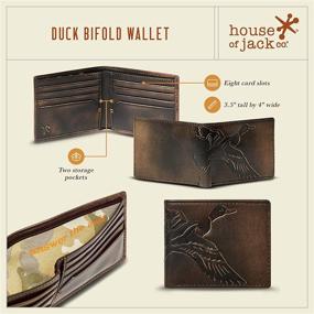 img 3 attached to 🦆 Hand Burnished Finish Duck Co Men's Bifold Wallet