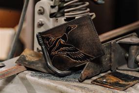 img 1 attached to 🦆 Hand Burnished Finish Duck Co Men's Bifold Wallet