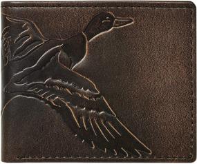 img 4 attached to 🦆 Hand Burnished Finish Duck Co Men's Bifold Wallet