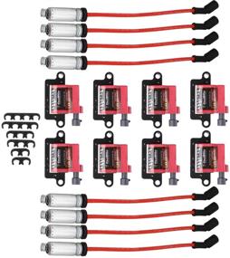 img 3 attached to 🔥 Ignition Coils and Wires Set: D581, UF271 Coil Packs and 748GG 8mm Spark Plug Wires for CHEVY GMC CADILLAC 4.8L 5.3L 6.0L 8.1L - 2 Year Warranty (SQUARE TYPE)