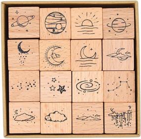 img 1 attached to Cliocoo 16Pcs Moon Rubber Stamp