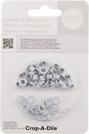 👁️ we r memory keepers eyelets & washers crop-a-dile-standard-white (70 piece) - improved seo logo