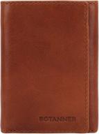 botanner leather trifold wallet men logo