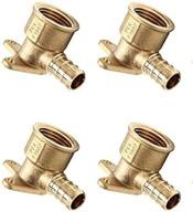 🔩 4-pack pex fitting 1/2" x 1/2" female npt drop-ear elbow fitting - no lead logo