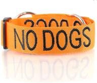 🚫 no dogs orange color coded semi-choke dog collar: a safety measure to prevent accidents and warn others of your dog's incompatibility with other dogs logo